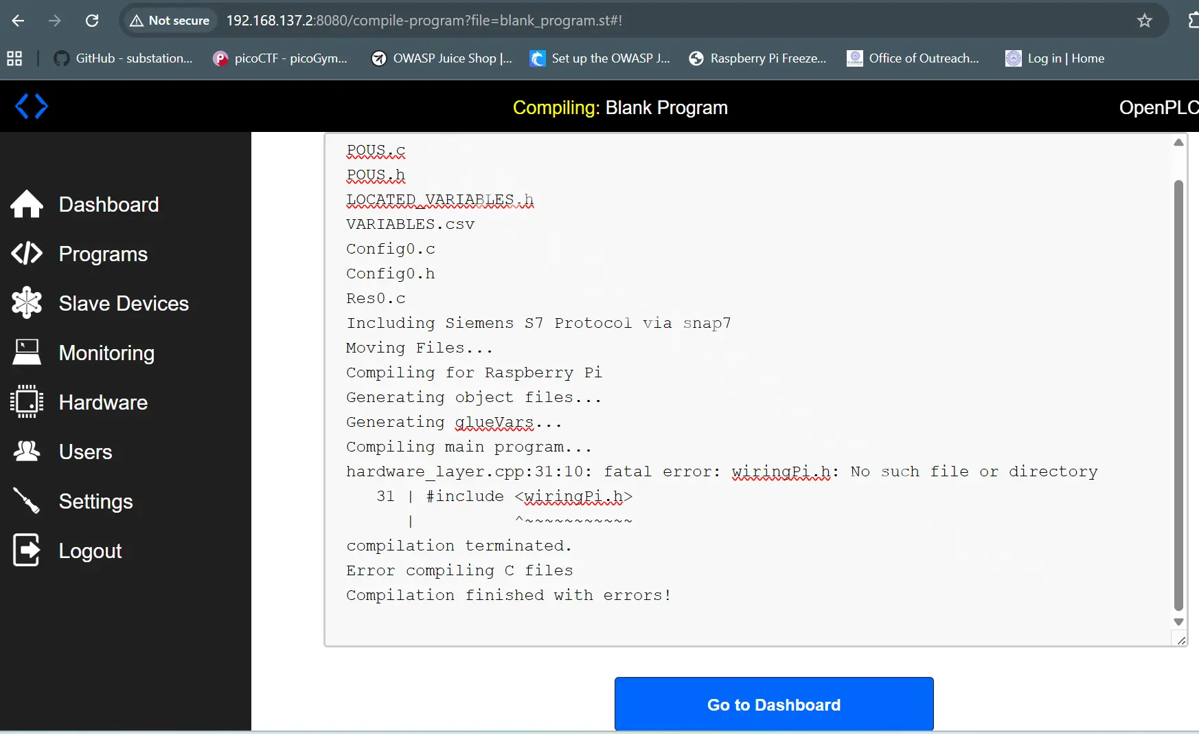 Openplc Hardware Changing to Raspberry Pi Problem